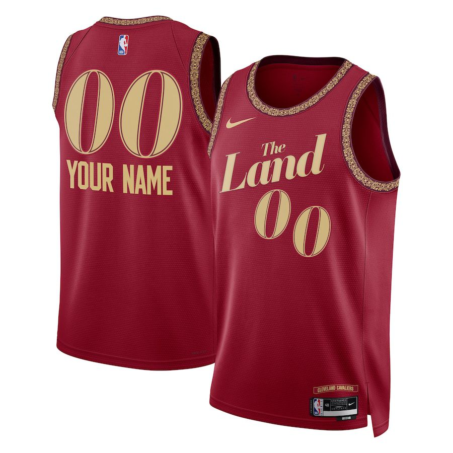 Men Cleveland Cavaliers Nike Wine City Edition 2023-24 Custom Swingman NBA Jersey